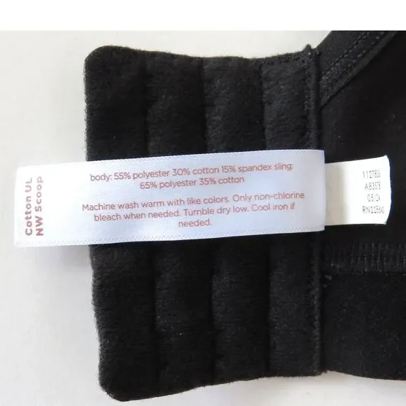 Cacique Unlined Full Coverage Wireless Bra  Black 48DD EUC - Picture 4 of 6